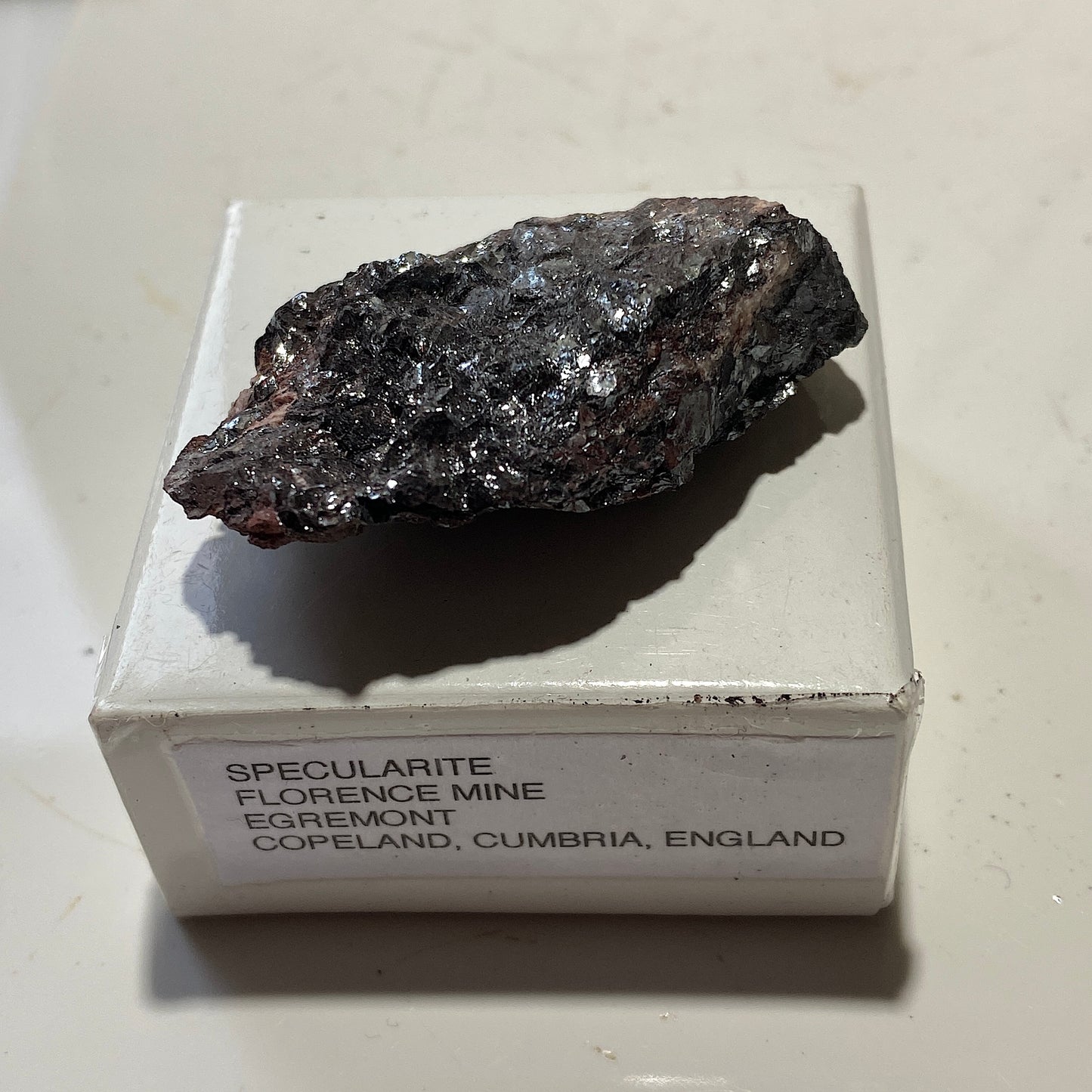MICACEOUS HEMATITE [SPECULARITE] : FLORENCE MINE, CUMBRIA. 36g MF1697