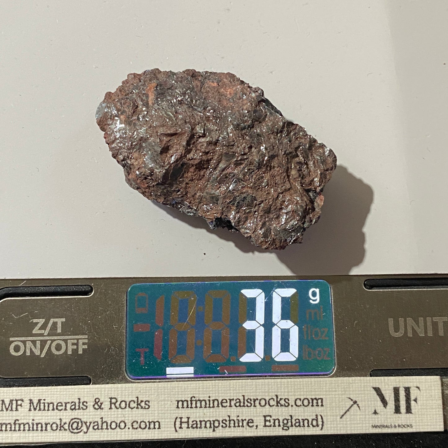 MICACEOUS HEMATITE [SPECULARITE] : FLORENCE MINE, CUMBRIA. 36g MF1697