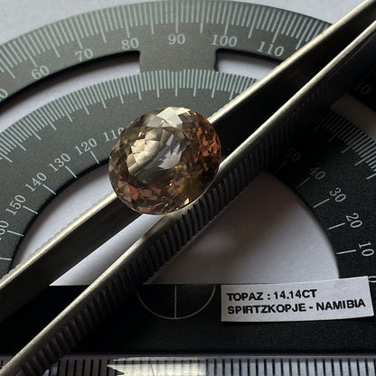 TOPAZ NATURAL MINED GEMSTONE  - SPITZKOPJE, ERONGO, NAMIBIA 14.14Ct MFG5363