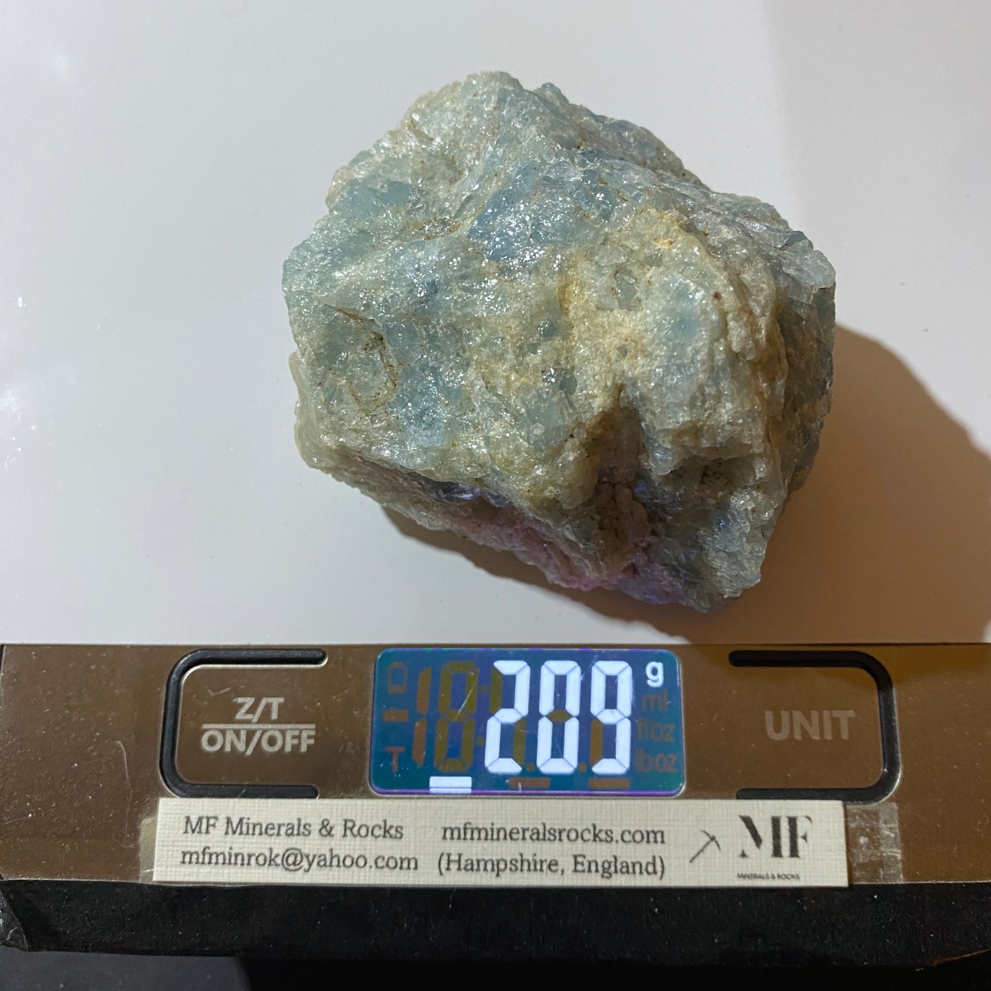 AQUAMARINE BERYL : LUNDAZI, EASTERN PROVINCE, ZAMBIA  209g MF1623