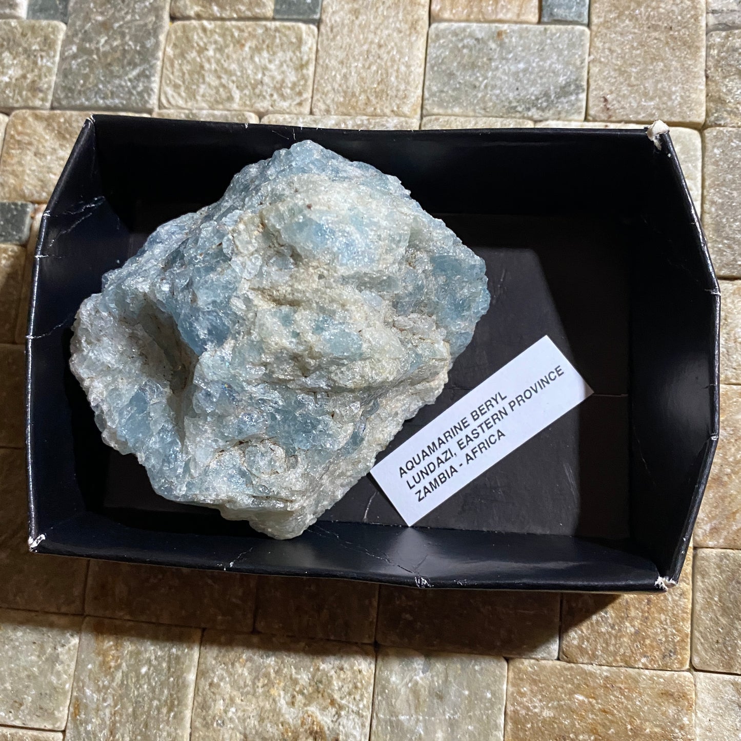 AQUAMARINE BERYL : LUNDAZI, EASTERN PROVINCE, ZAMBIA  209g MF1623