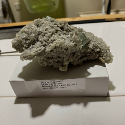 FLUORITE WITH QUARTZ - BLANCHARD MINE, BINGHAM, NEW MEXICO U.S.A. 279g MF4229