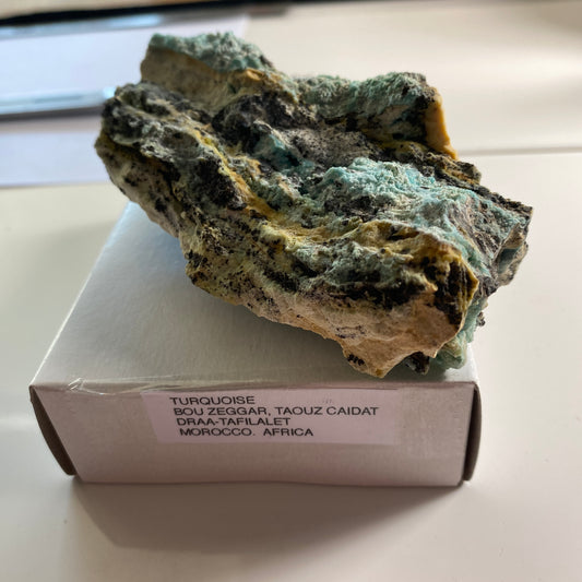 TURQUOISE IN MATRIX FROM BOU ZEGGAR, MOROCCO. 116g MF2055