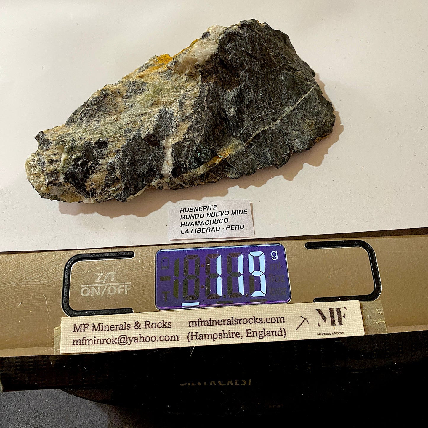 HUBNERITE [ WOLFRAMITE] : MUNDO NUEVO MINE, HUAMACHUCO, LA LIBERAD - PERU  119g MF5250