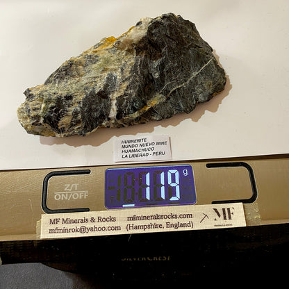 HUBNERITE [ WOLFRAMITE] : MUNDO NUEVO MINE, HUAMACHUCO, LA LIBERAD - PERU  119g MF5250
