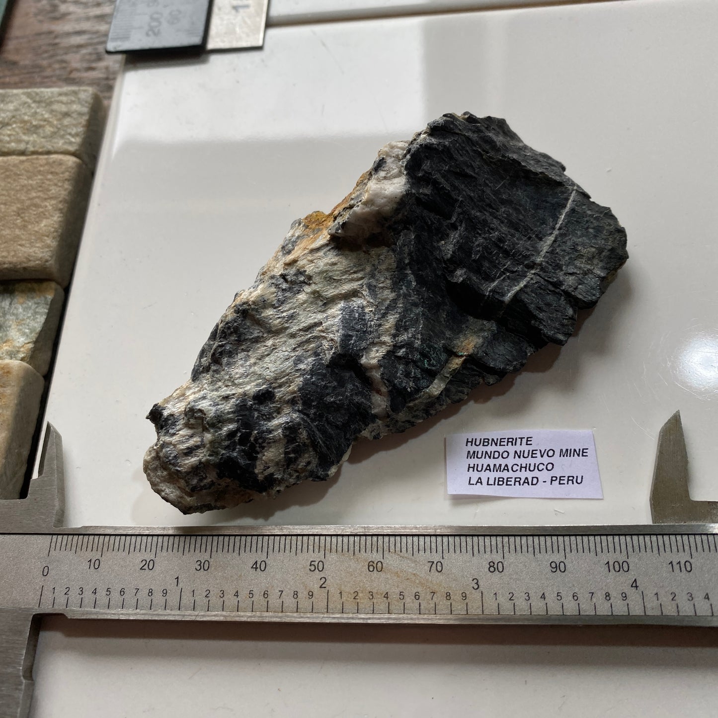 HUBNERITE [ WOLFRAMITE] : MUNDO NUEVO MINE, HUAMACHUCO, LA LIBERAD - PERU  119g MF5250