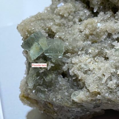 FLUORITE WITH QUARTZ - BLANCHARD MINE, BINGHAM, NEW MEXICO U.S.A. 279g MF4229