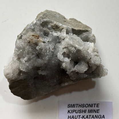 SMITHSONITE : KIPUSHI MINE, HAUT-KATANGA, ZAIRE [NOW D.R.C.]  30g MF5251