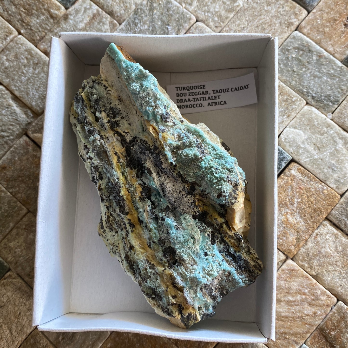 TURQUOISE IN MATRIX FROM BOU ZEGGAR, MOROCCO. 116g MF2055