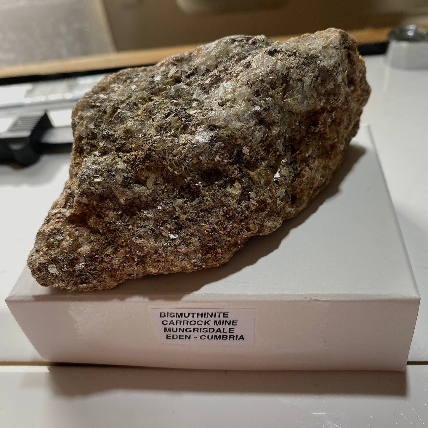 BISMUTHINITE [ETC] : CARROCK MINE, MUNGRISDALE, EDEN, CUMBRIA, ENGLAND  269g MF5254