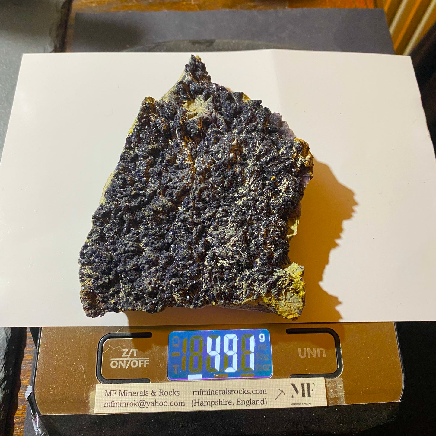 FLUORITE/BARYTE/MARCASITE/CALCITE : LADYWASH MINE, EYAM, DERBYSHIRE, ENGLAND 491g MF1625