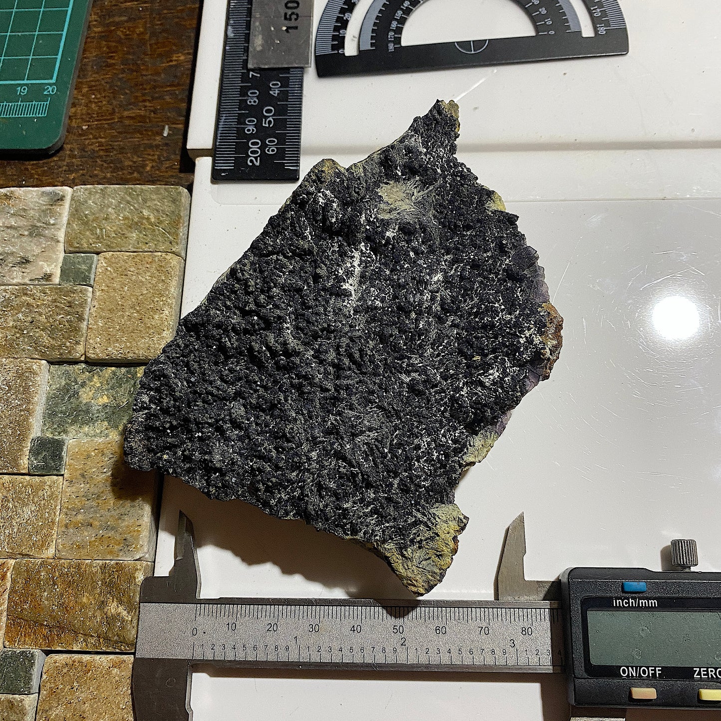 FLUORITE/BARYTE/MARCASITE/CALCITE : LADYWASH MINE, EYAM, DERBYSHIRE, ENGLAND 491g MF1625