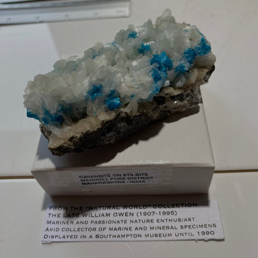 CAVENSITE ON STILBITE FROM WAGHOLI, PUNE, INDIA 114g MF6964