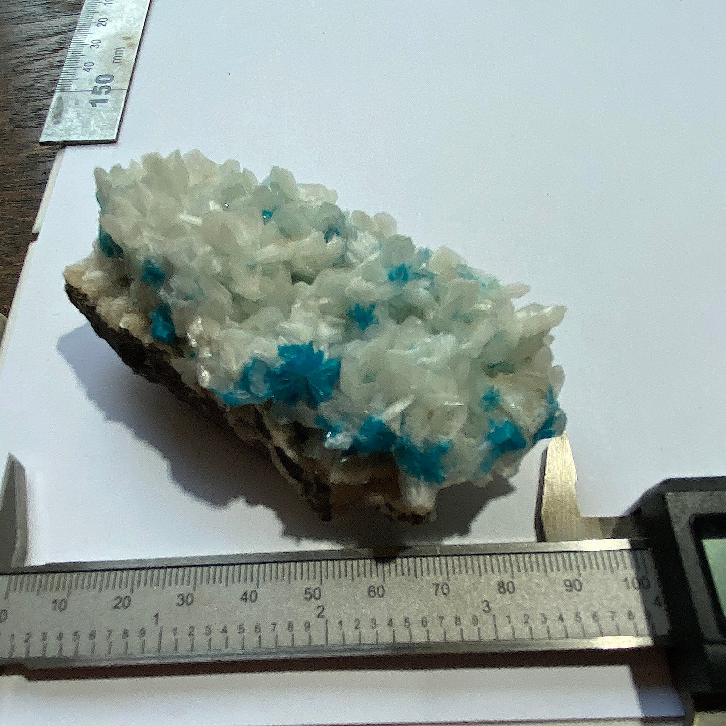 CAVENSITE ON STILBITE FROM WAGHOLI, PUNE, INDIA 114g MF6964