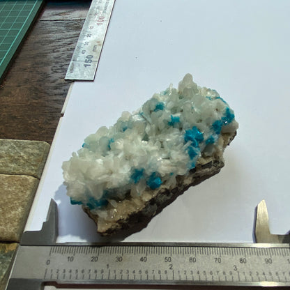 CAVENSITE ON STILBITE FROM WAGHOLI, PUNE, INDIA 114g MF6964