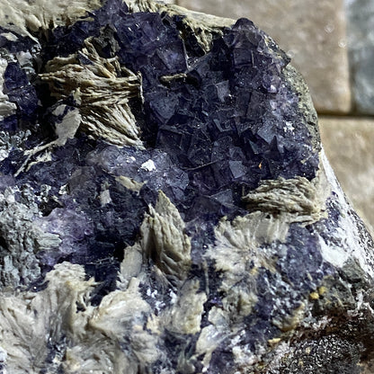 FLUORITE/BARYTE/MARCASITE/CALCITE : LADYWASH MINE, EYAM, DERBYSHIRE, ENGLAND 491g MF1625