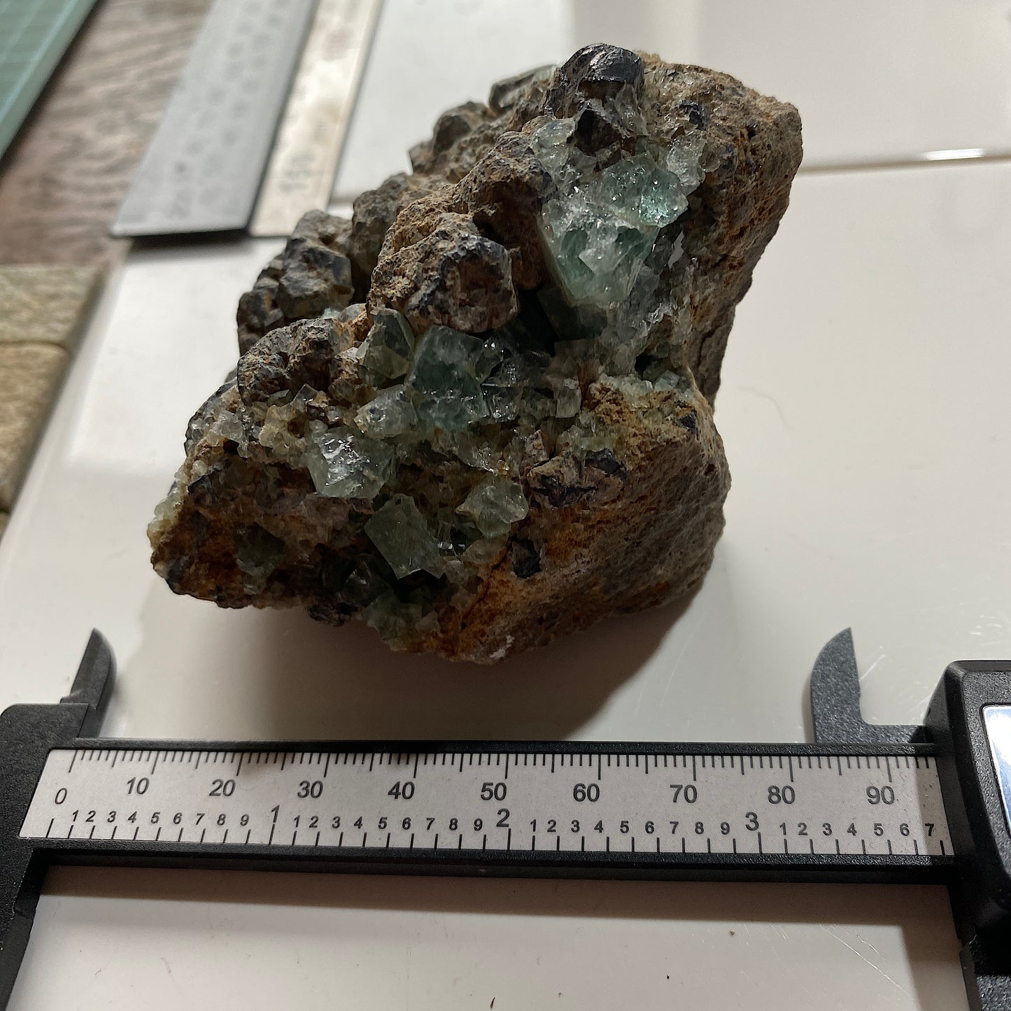 FLUORITE : HEAVY SPECIMEN  - ROGERLEY MINE, STANHOPE, CO DURHAM, 417g MF5257