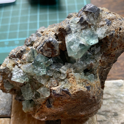 FLUORITE : HEAVY SPECIMEN  - ROGERLEY MINE, STANHOPE, CO DURHAM, 417g MF5257