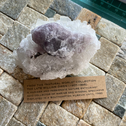 ARAGONITE/FLUORITE RARE SPECIMEN FROM BLACKDENE MINE, CO DURHAM, ENGLAND 175g MF2062