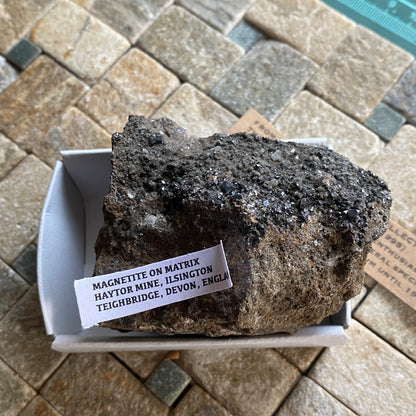 MAGNETITE CRYSTALS ON MATRIX - HAYTOR MINE, DARTMOOR, DEVON, ENGLAND 212g MF2063