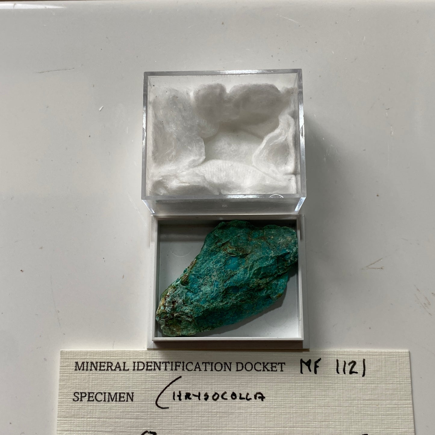 CHRYSOCOLLA - LUPOTO MINE, HAUT-KATANGA, D.R. CONGO, AFRICA 8g  MF4236/1121