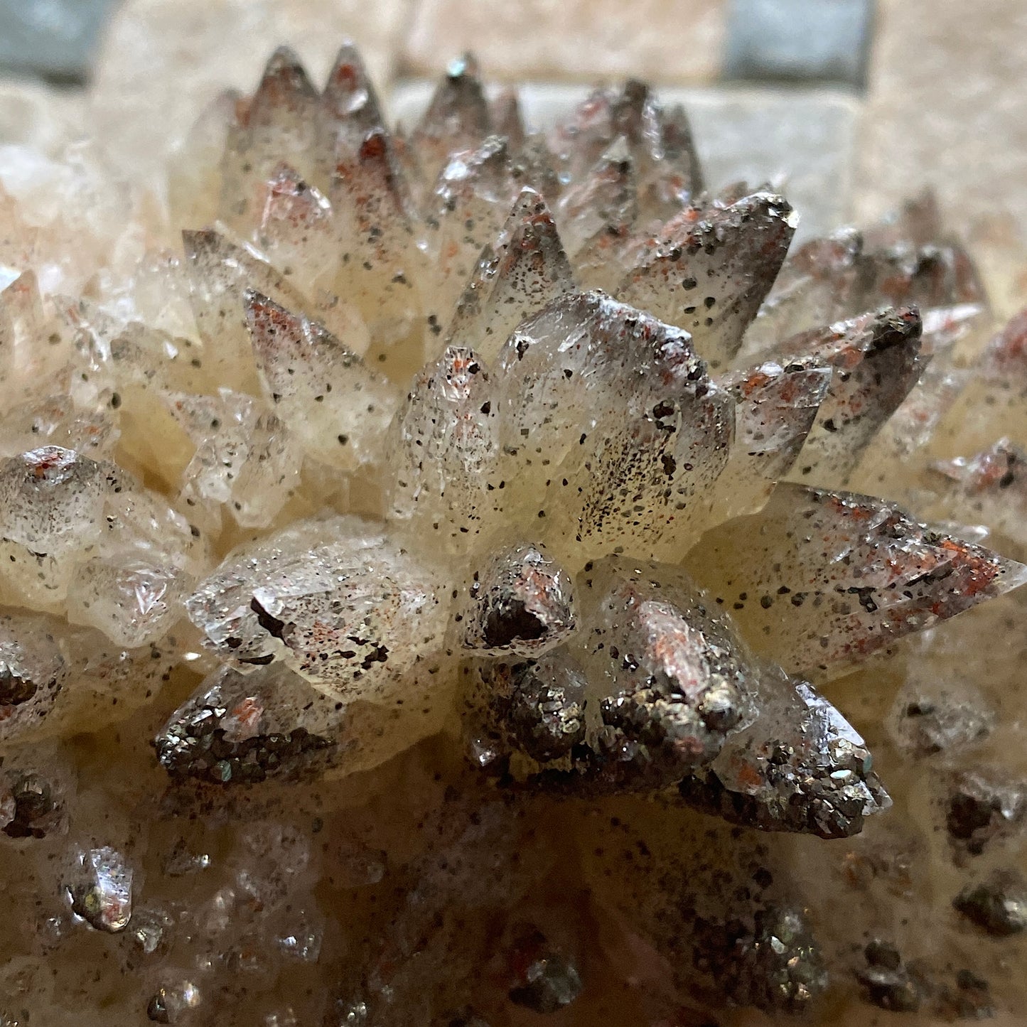 PYRITE ON CALCITE FROM DAYE, HUBEI, CHINA EXCEPTIONAL  SPECIMEN 317g MF1651
