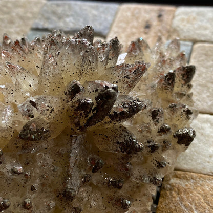 PYRITE ON CALCITE FROM DAYE, HUBEI, CHINA EXCEPTIONAL  SPECIMEN 317g MF1651