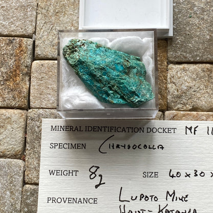 CHRYSOCOLLA - LUPOTO MINE, HAUT-KATANGA, D.R. CONGO, AFRICA 8g  MF4236/1121