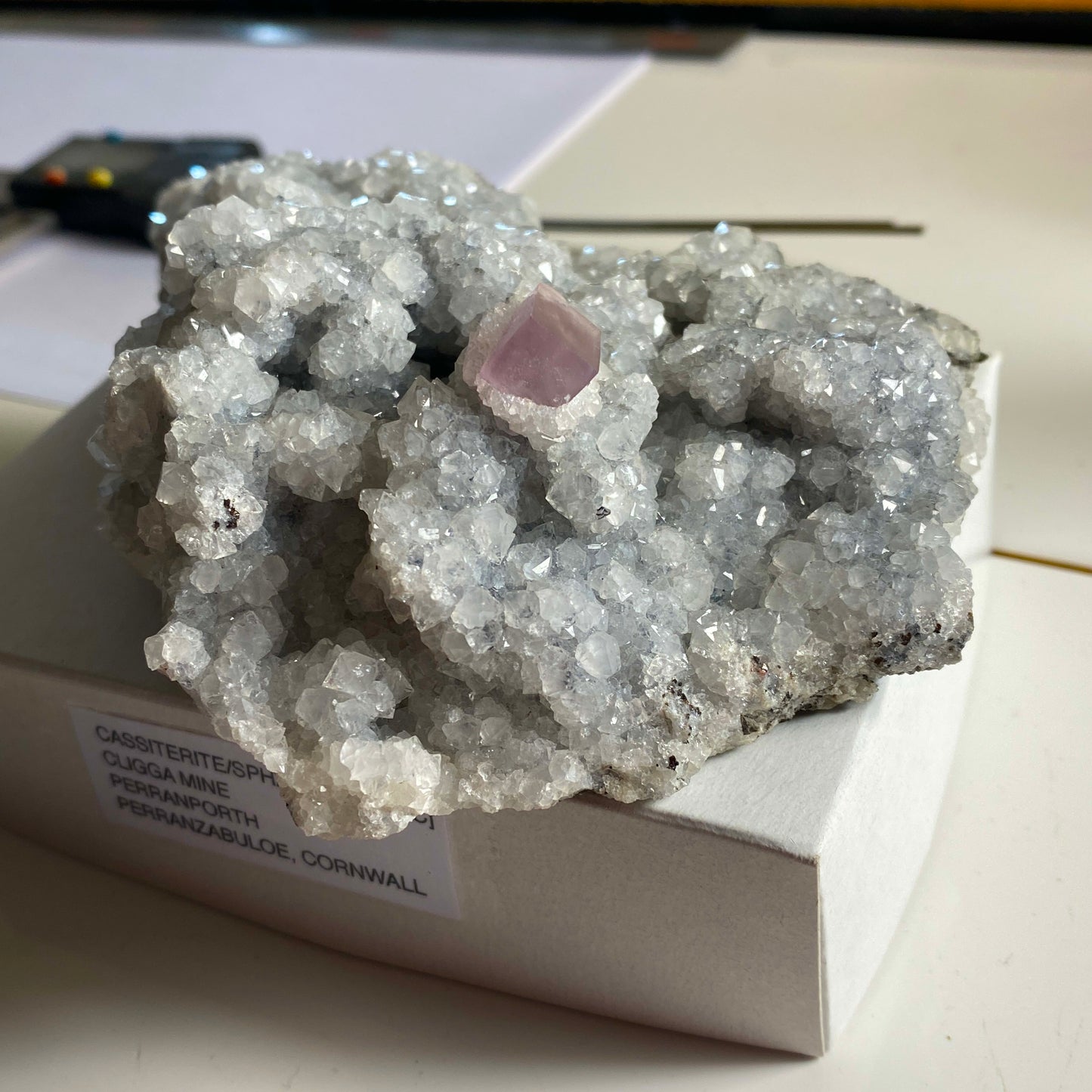 CELESTITE WITH FLUORITE, OKORUSU MINE, NAMIBIA, SUBSTANTIAL 510g MF2067