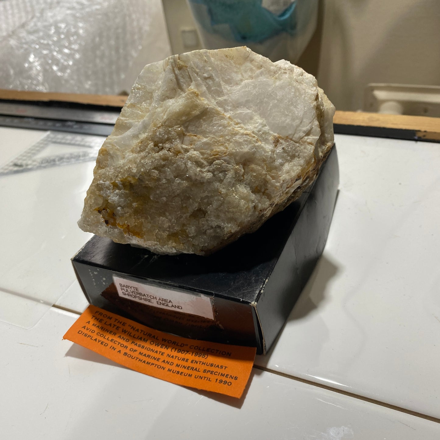 BARYTE : PULVERBATCH, SHROPSHIRE, ENGLAND HEAVY 1276g MF1737