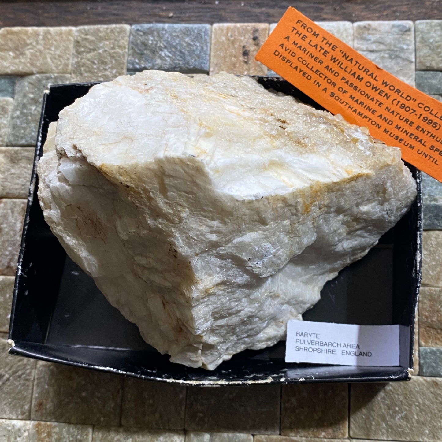 BARYTE : PULVERBATCH, SHROPSHIRE, ENGLAND HEAVY 1276g MF1737