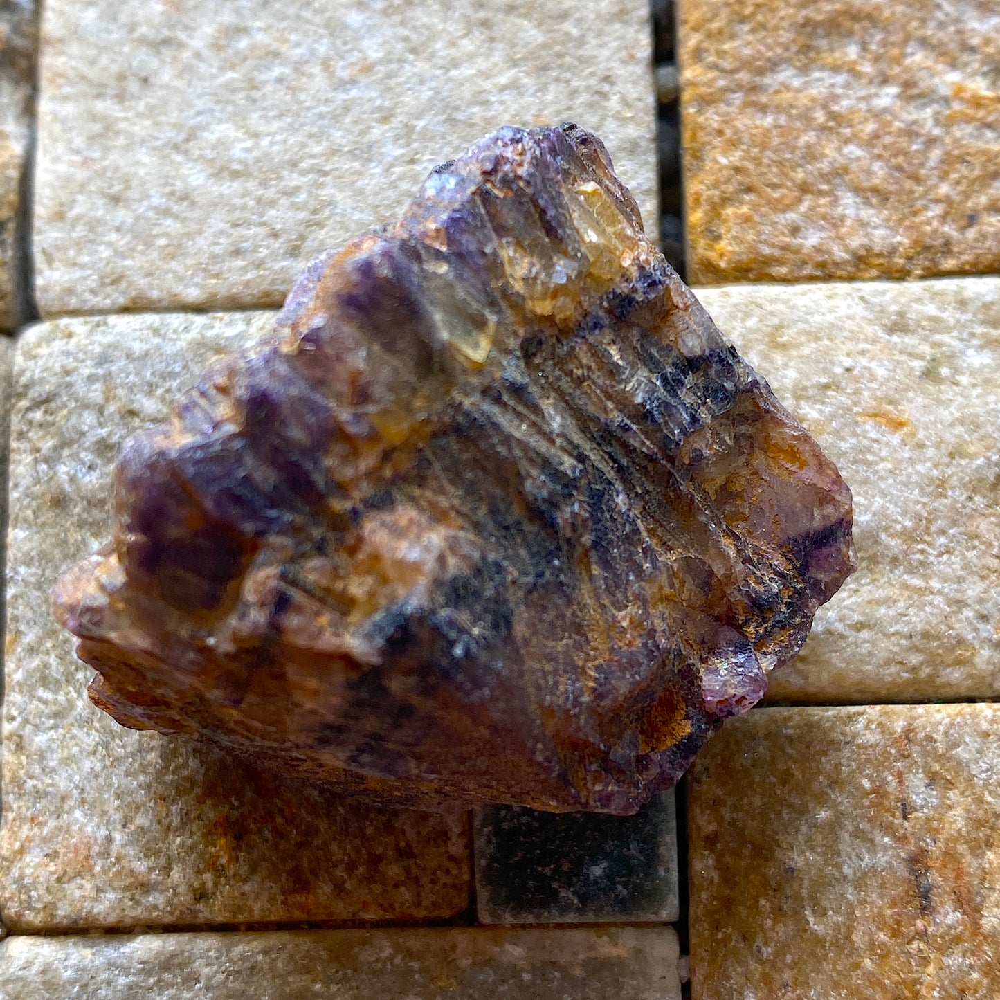 "BLUE JOHN" FLUORITE x 3 ROUGH SPECIMENS: OLD TOR MINE, DERBYSHIRE MF5260