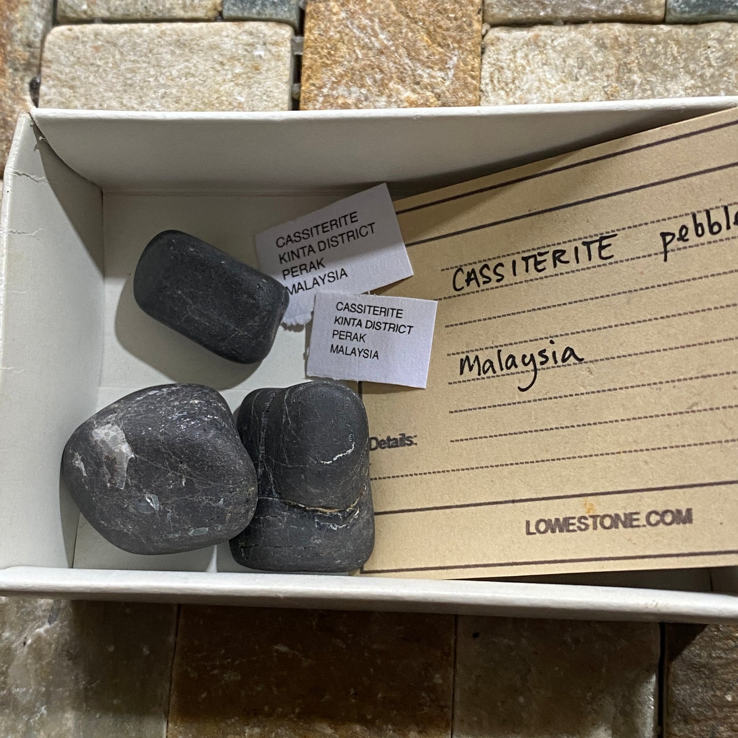 CASSITERITE ALLUVIAL TIN ORE : KINTA, PERAK, MALAYSIA 53g MF1710