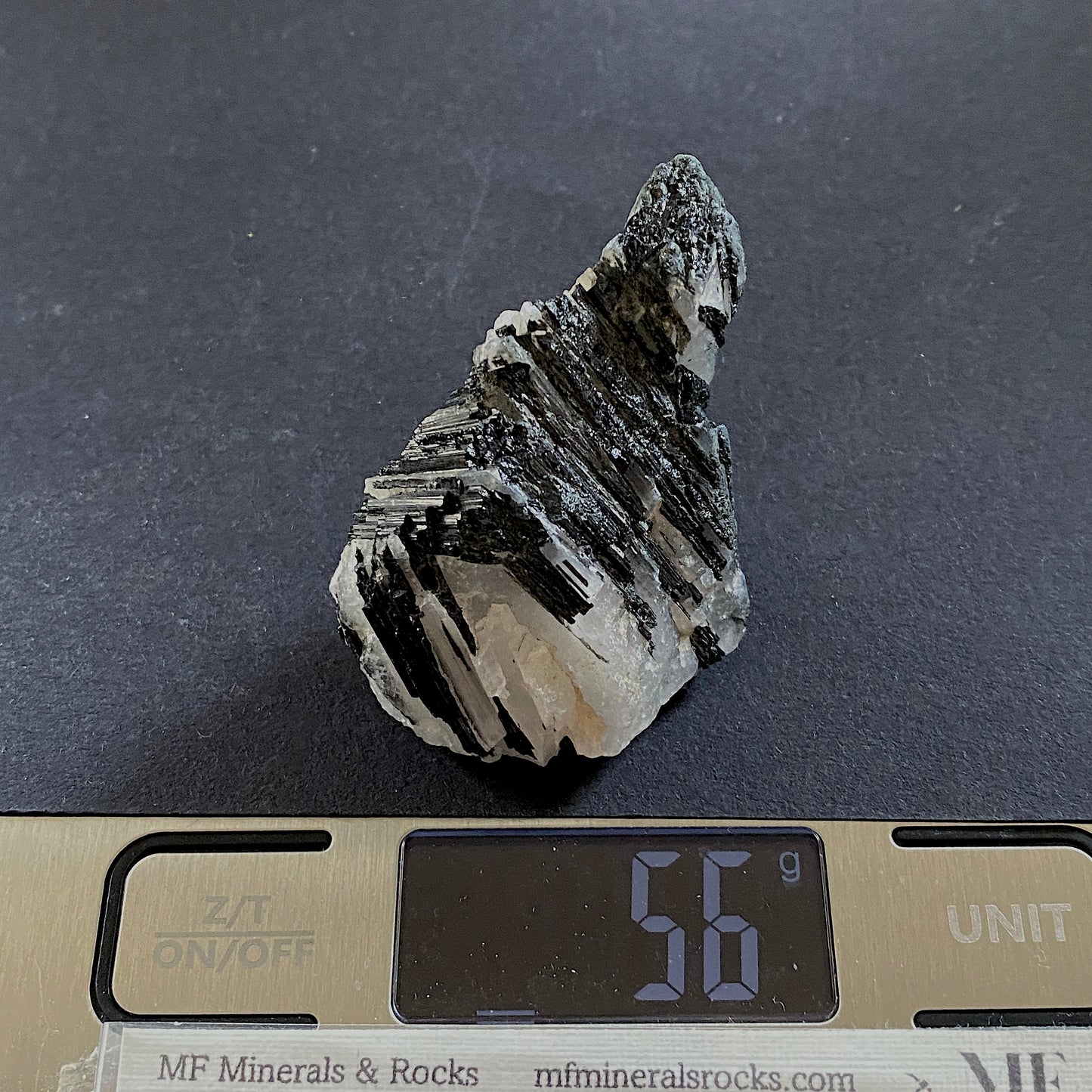 SCHORL TOURMALINE ON QUARTZ - GUILIN, GUANXI, CHINA. 56g MF6914