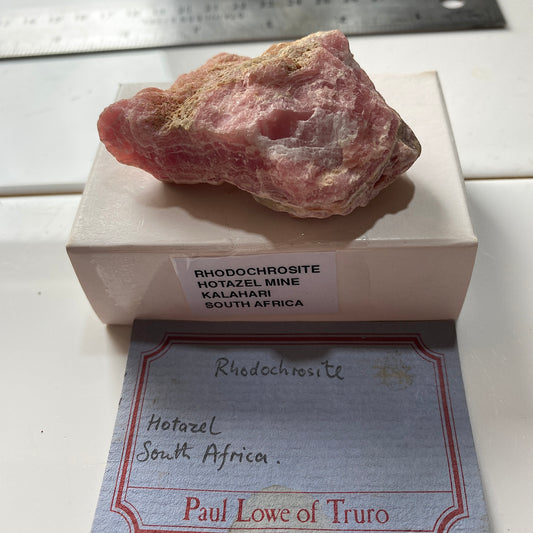 RHODOCHROSITE : HOTAZAL MINE, KALAHARI M,ANGANESE FIELDS, NORTHERN CAPE, SOUTH AFRICA 78g MF5264