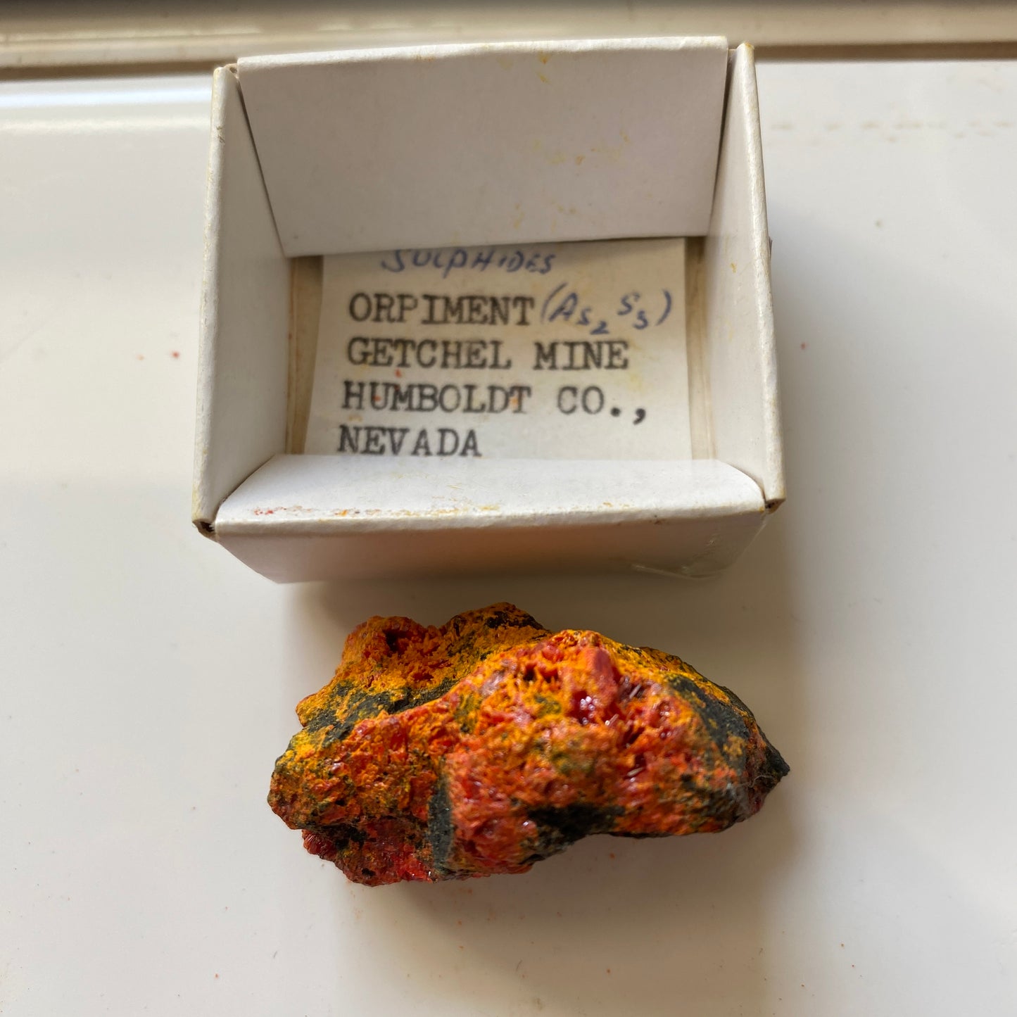 ORPIMENT FROM GETCHEL MINE, NEVADA, U.S.A. 18g MF1385