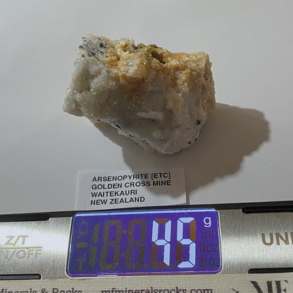 ARSENOPYRITE WITH QUARTZ [ETC] : GOLDEN CROSS MINE, WAITEKAURI, NEW ZEALAND 45g MF5269