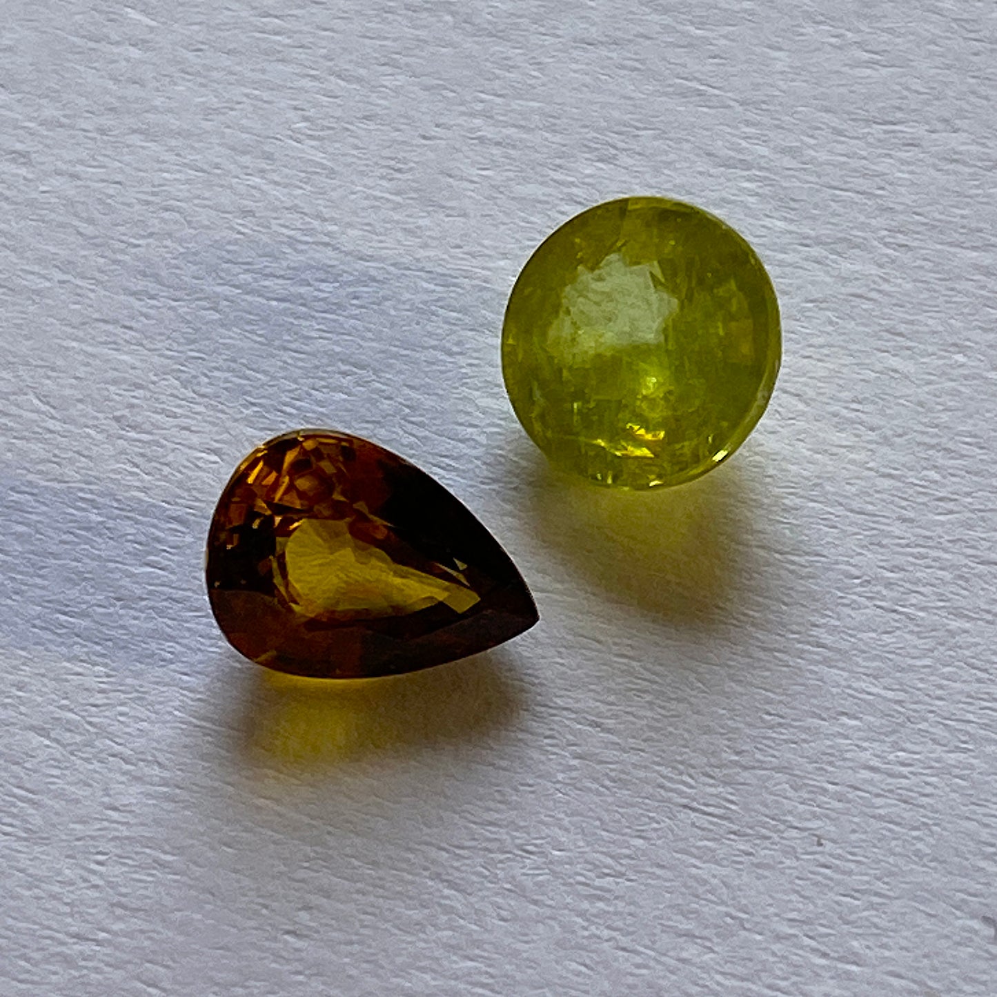 SPHENE [TITANITE] NATURAL MINED GEMSTONES x 2 FROM TORMIQ VALLEY, PAKISTAN MFG2220