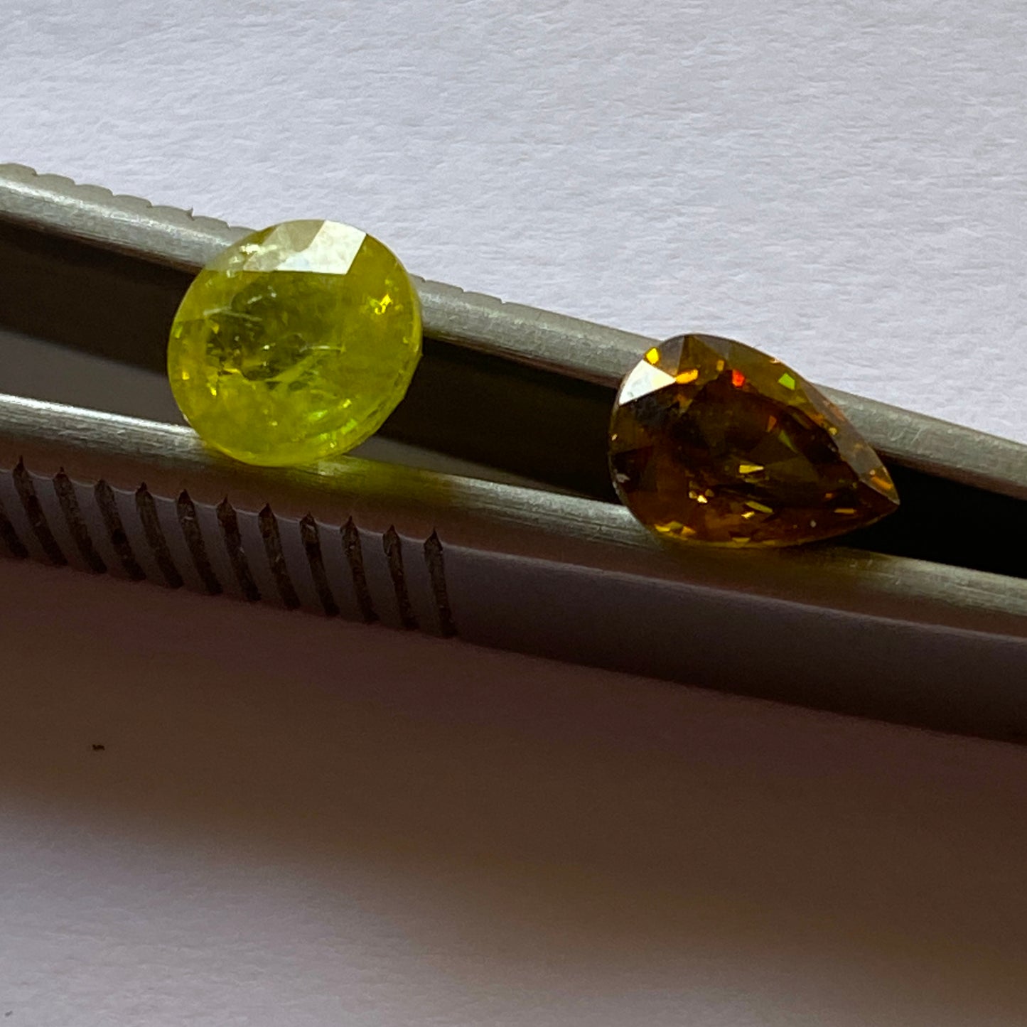 SPHENE [TITANITE] NATURAL MINED GEMSTONES x 2 FROM TORMIQ VALLEY, PAKISTAN MFG2220