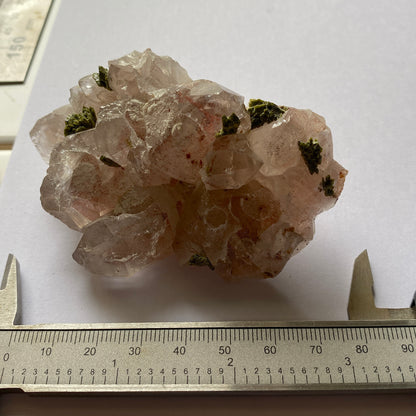 EPIDOTE ON QUARTZ RARE SPECIMEN FROM MEIGU COUNTY, SICHUAN, CHINA 159g MF6963