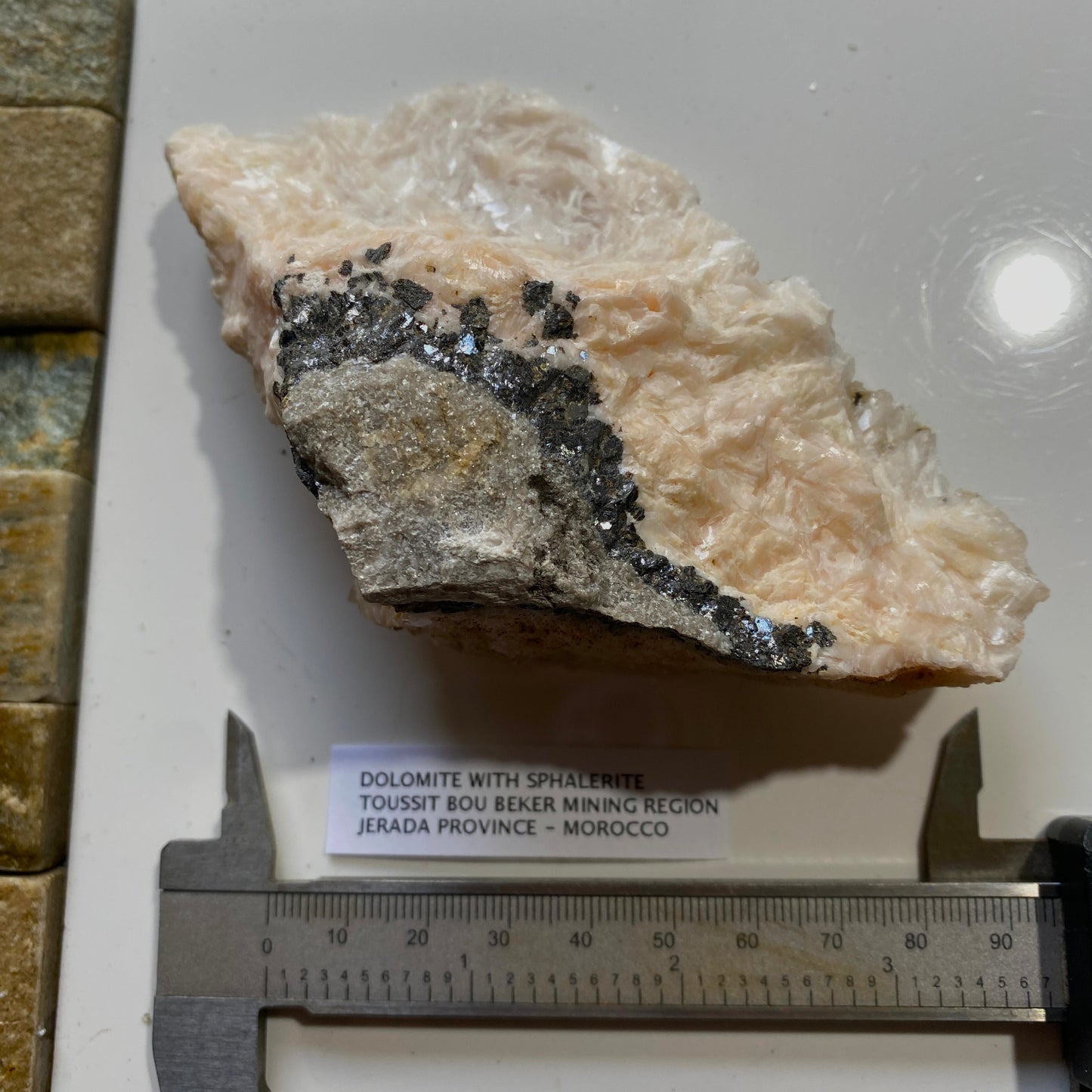 DOLOMITE WITH SPHALERITE TOUSSIT BOU BEKER MINING DISTRICT, MOROCCO  240g MF1831