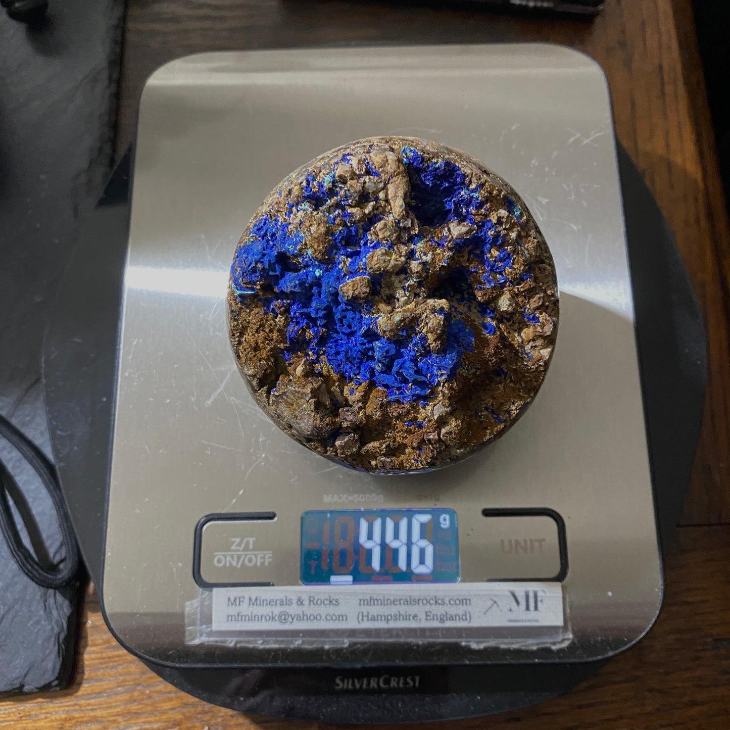 AZURITE IN COPPER MINERALISATION - NODULE - SIDI AYED, MOROCCO  HEAVY 446g MF4239