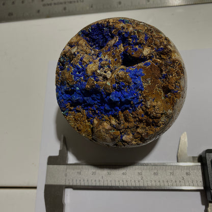 AZURITE IN COPPER MINERALISATION - NODULE - SIDI AYED, MOROCCO  HEAVY 446g MF4239