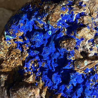 AZURITE IN COPPER MINERALISATION - NODULE - SIDI AYED, MOROCCO  HEAVY 446g MF4239