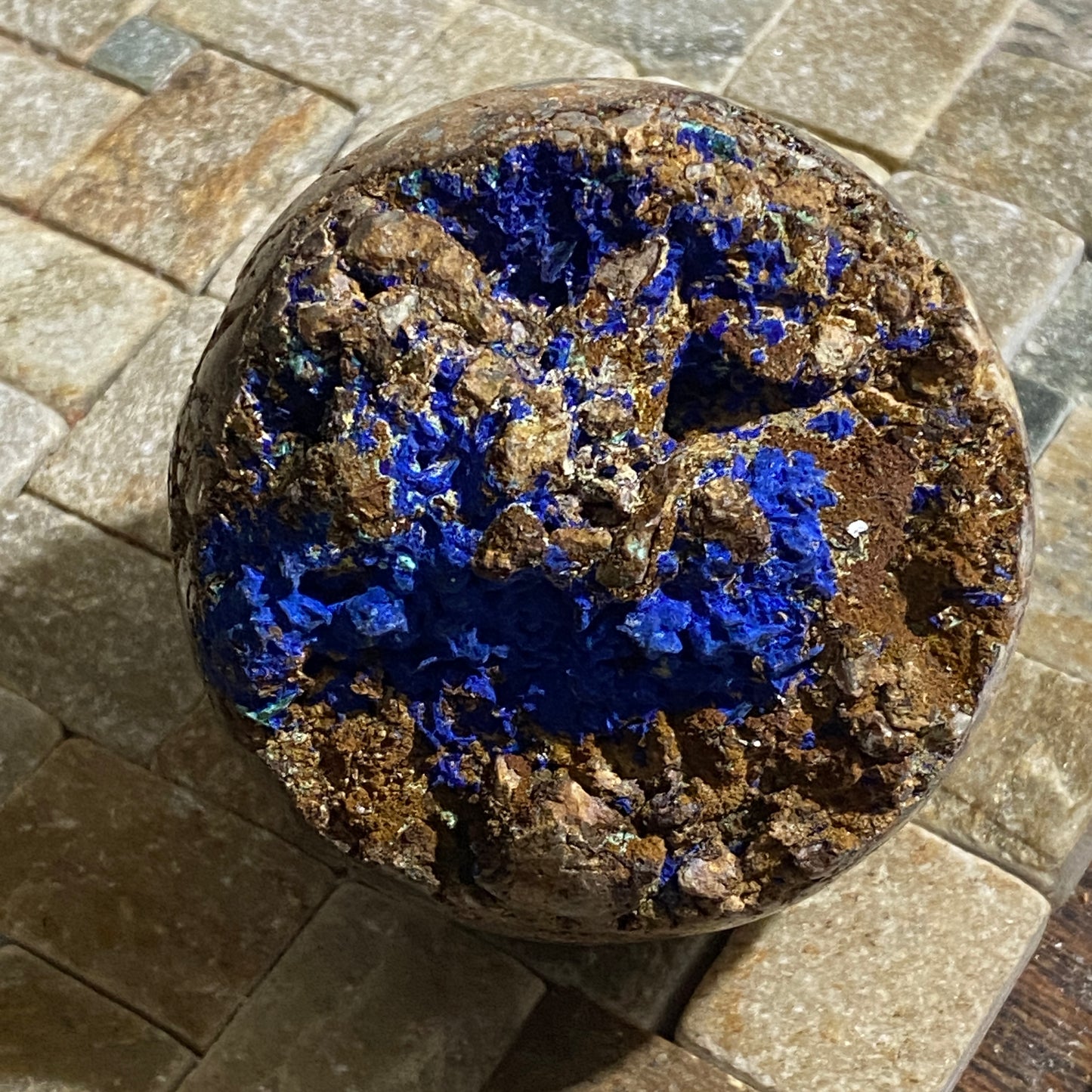 AZURITE IN COPPER MINERALISATION - NODULE - SIDI AYED, MOROCCO  HEAVY 446g MF4239