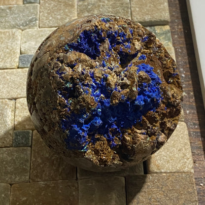 AZURITE IN COPPER MINERALISATION - NODULE - SIDI AYED, MOROCCO  HEAVY 446g MF4239