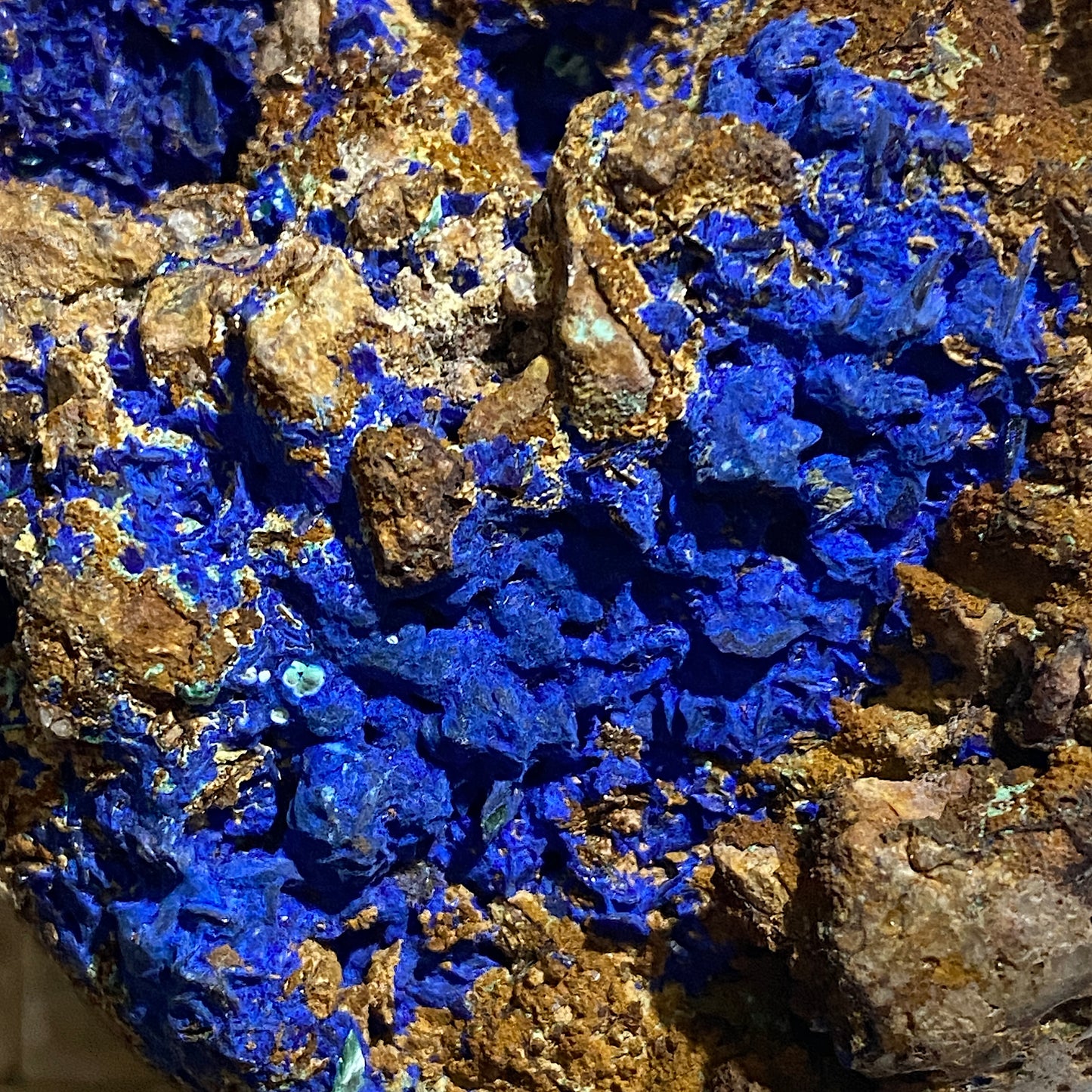 AZURITE IN COPPER MINERALISATION - NODULE - SIDI AYED, MOROCCO  HEAVY 446g MF4239