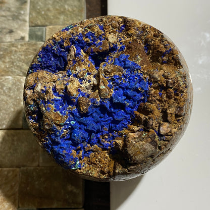 AZURITE IN COPPER MINERALISATION - NODULE - SIDI AYED, MOROCCO  HEAVY 446g MF4239