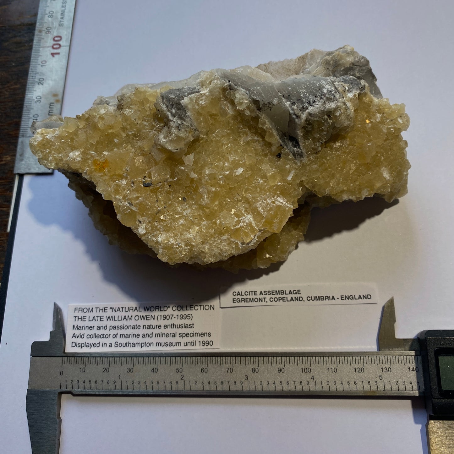 CALCITE ASSEMBLAGE - EGREMONT, COPELAND, CUMBRIA, ENGLAND 749g MF4448