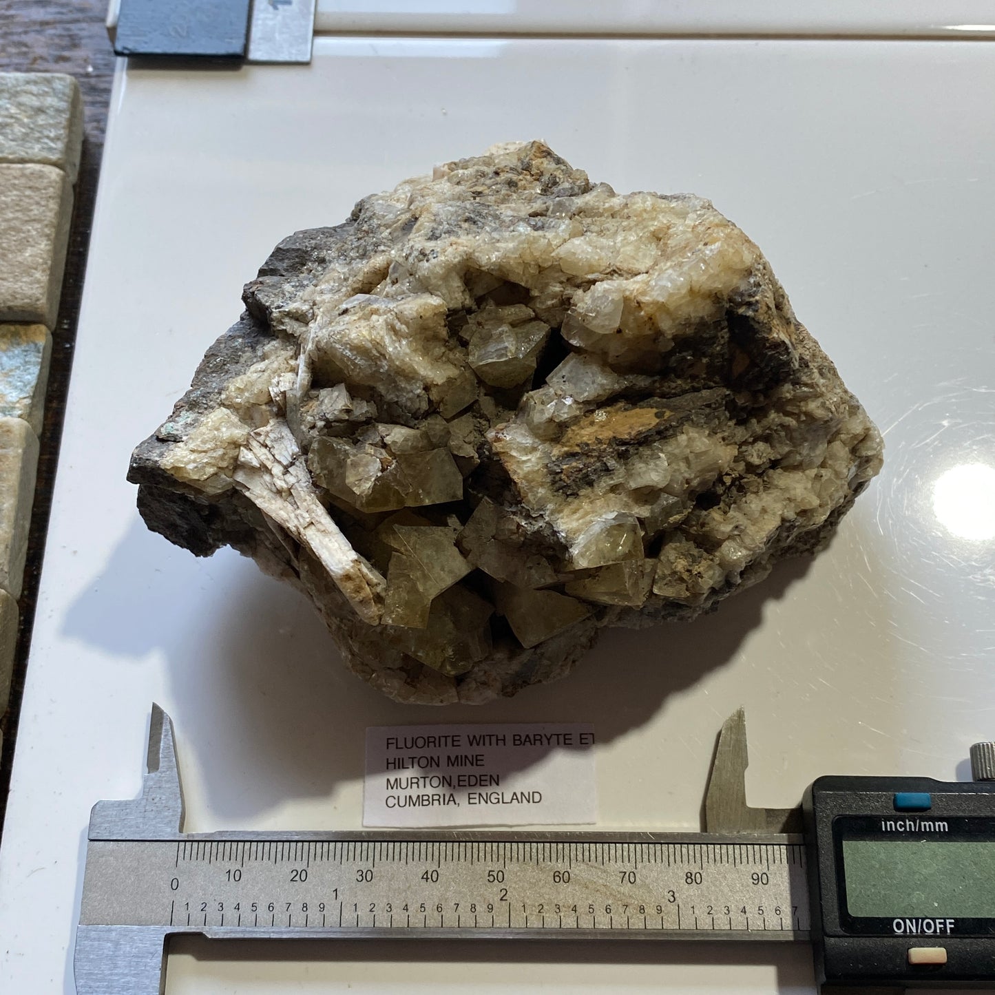 FLUORITE WITH BARYTE : HILTON MINE, MURTON, CUMBRIA LARGE 782g MF5272